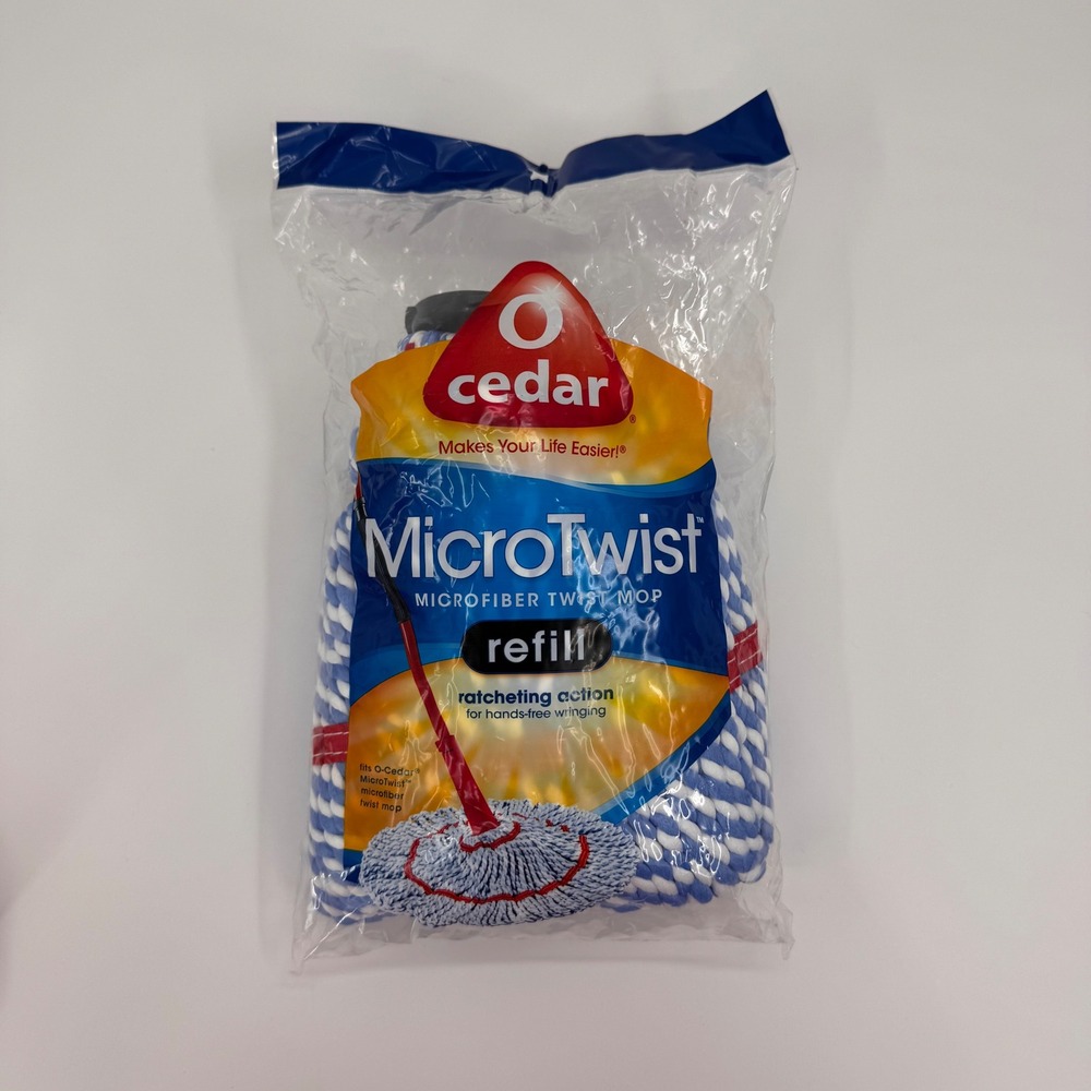 O-Cedar MicroTwist NEW Microfiber Twist Mop Refill Blue White Replacement Head